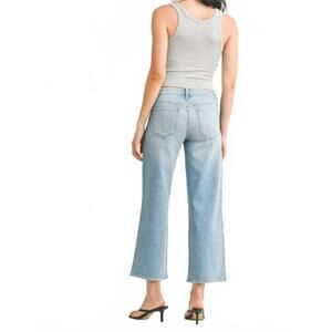 NEW JUST BLACK DENIM slim wide leg denim jean in light deni,